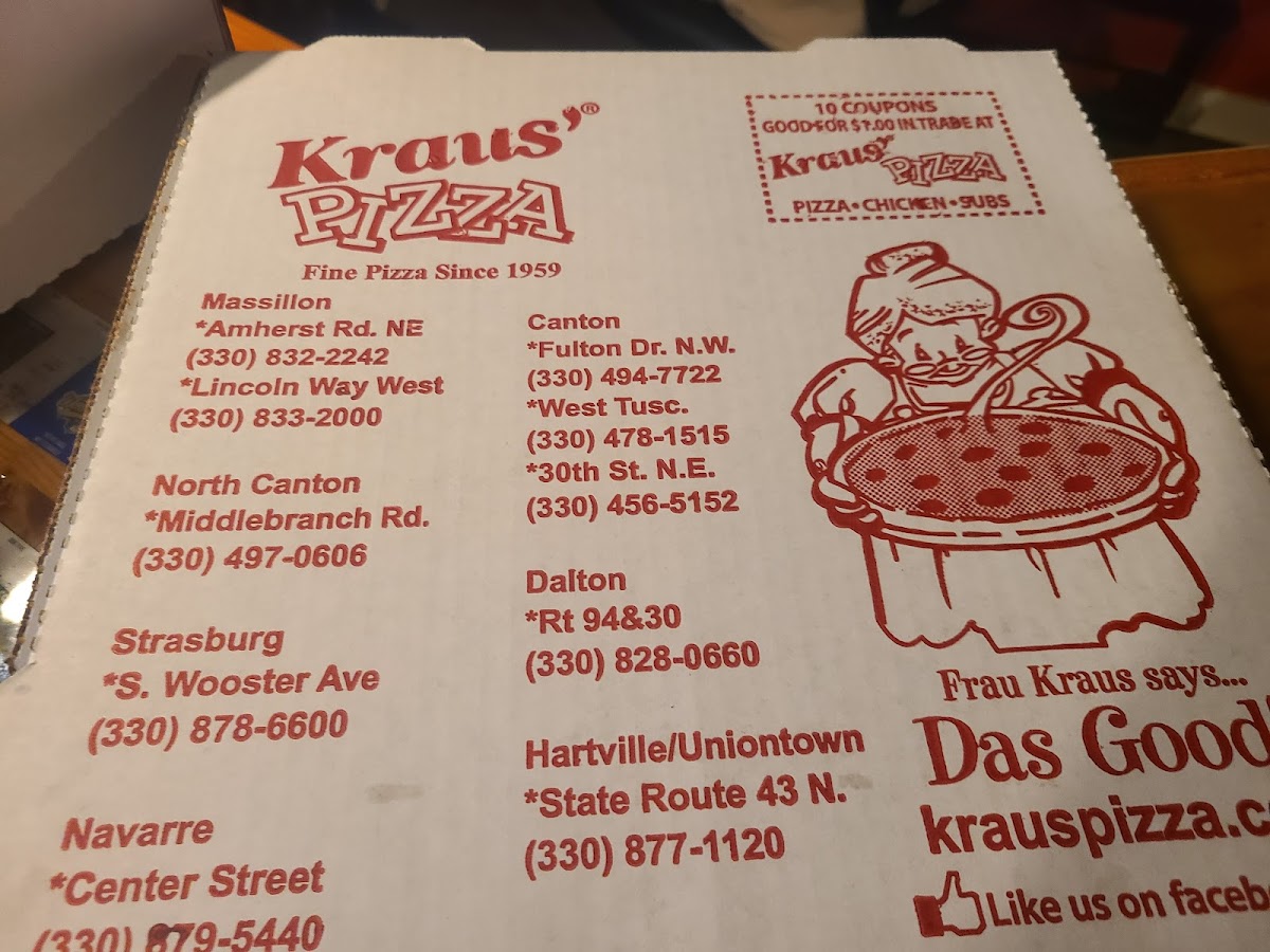 Kraus' Pizza Menu - Image 5
